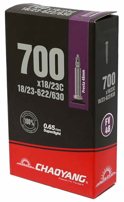 duše CHAOYANG Superlite 700x18/23C (622/630) FV 48 mm Barva: ventil FV, Velikost: 700