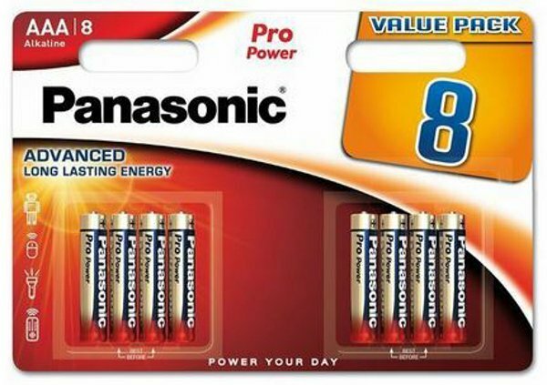 BASIC alkalické baterie AAA Panasonic blistr 8 ks