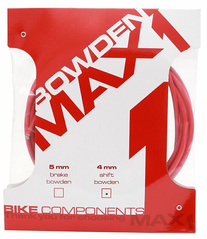 bowden MAX1 4 mm červený balení 3 m Barva: Červená