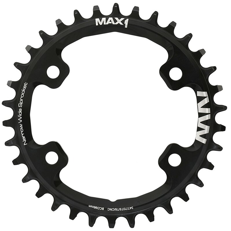 převodník MAX1 Narrow Wide SHIMANO 34z černý Barva: Černá, Velikost: 34z