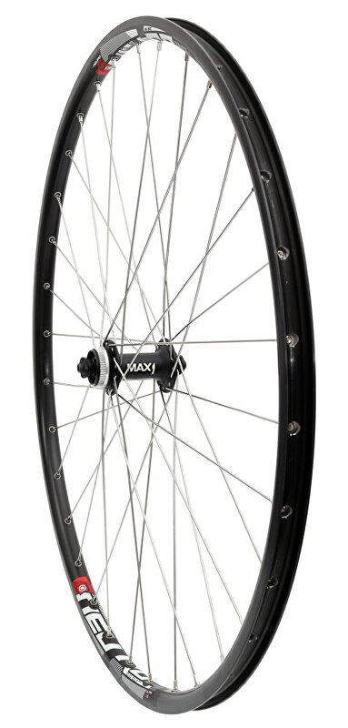 zapletené kolo 26" MAX1 Disc Center lock přední černé/stříbrné Barva: Černá, Velikost: 26"