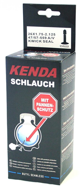 duše KENDA 26x1,75-2,125 (47/57-559) AV 40 mm s tmelem Barva: ventil AV, Velikost: 26"