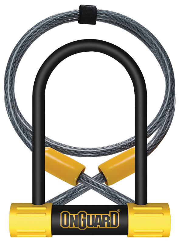 zámek ONGUARD Bulldog podkova 90x140x13 mm + lanko 1200x10 mm Barva: Černá