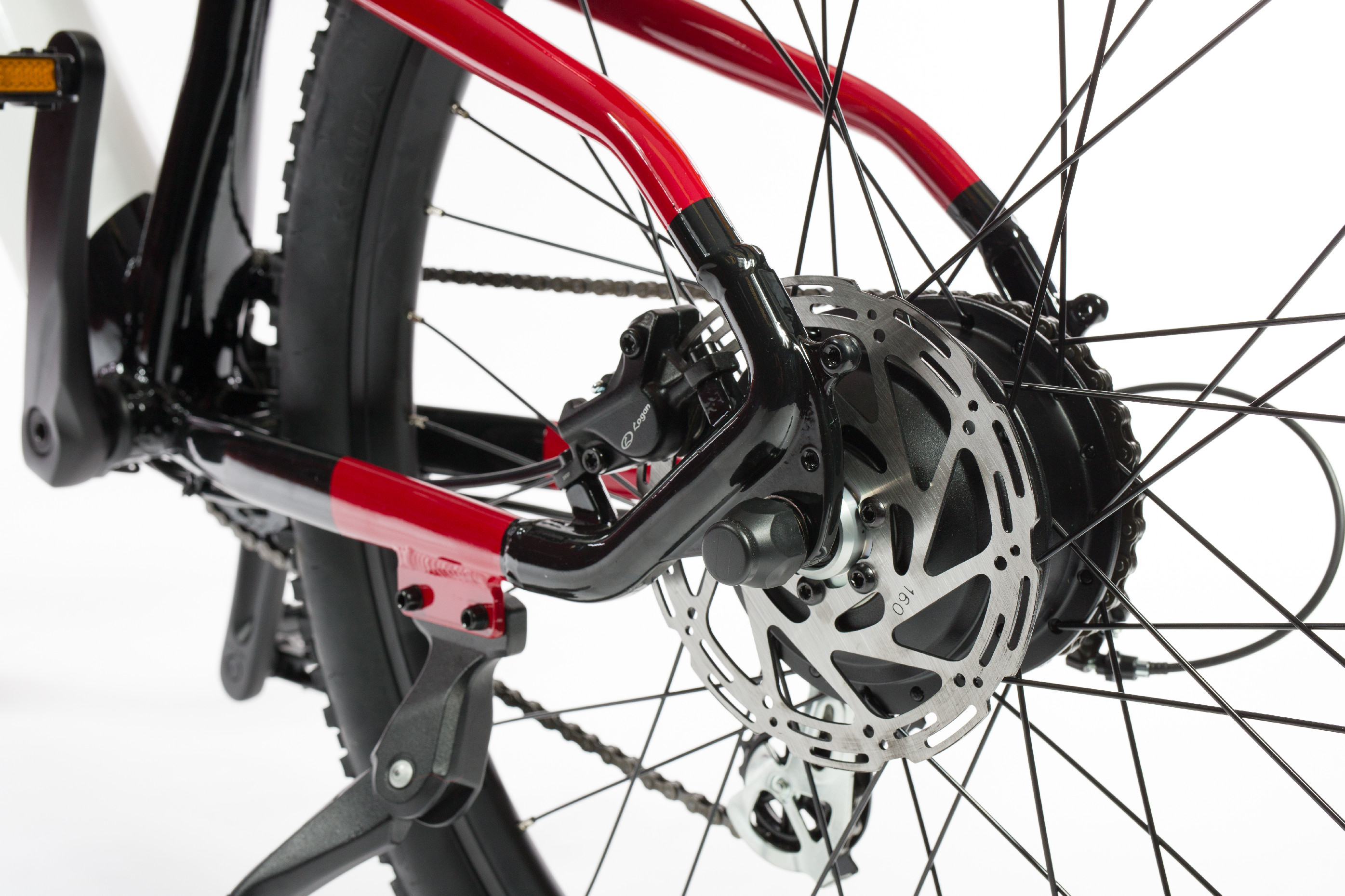 26" E-MTB Olpran Pluma  bílá/černá/červená (obrázek 21)