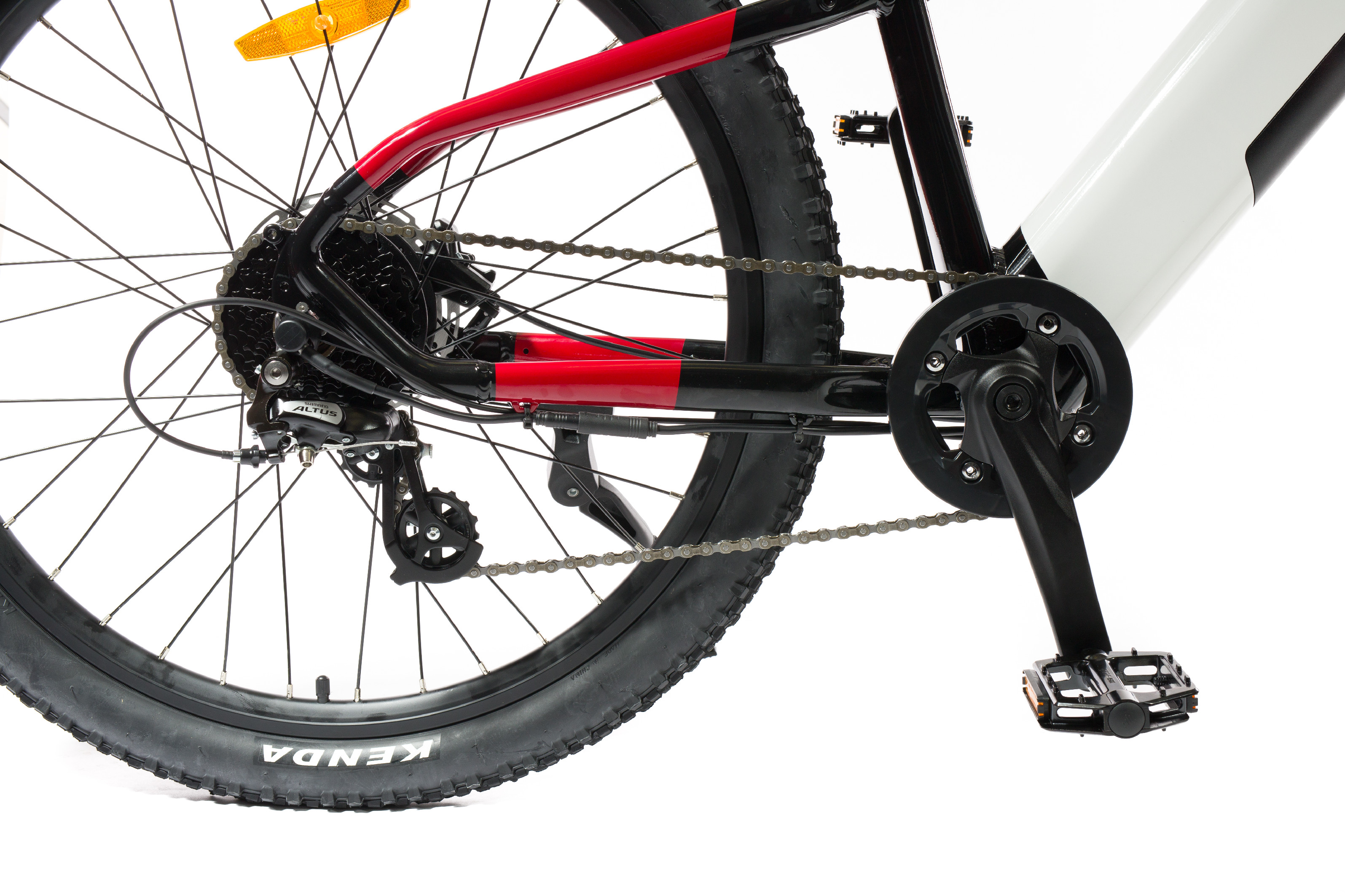 26" E-MTB Olpran Pluma  bílá/černá/červená (obrázek 4)