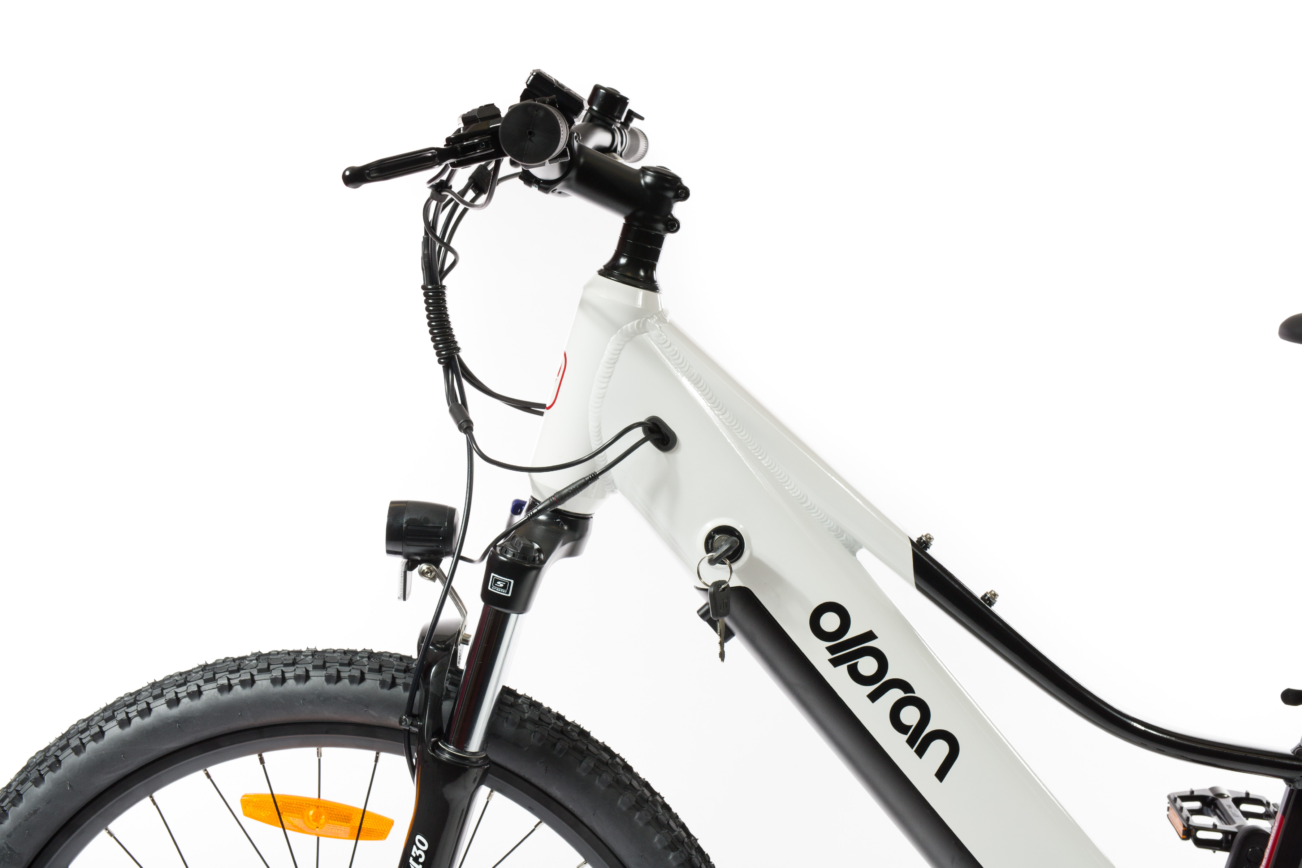 26" E-MTB Olpran Pluma  bílá/černá/červená (obrázek 22)