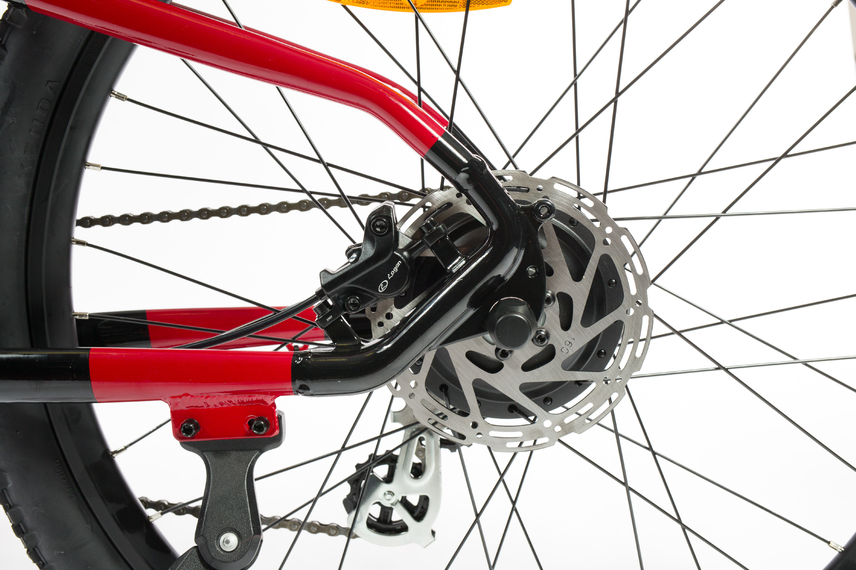 26" E-MTB Olpran Pluma  bílá/černá/červená (obrázek 24)