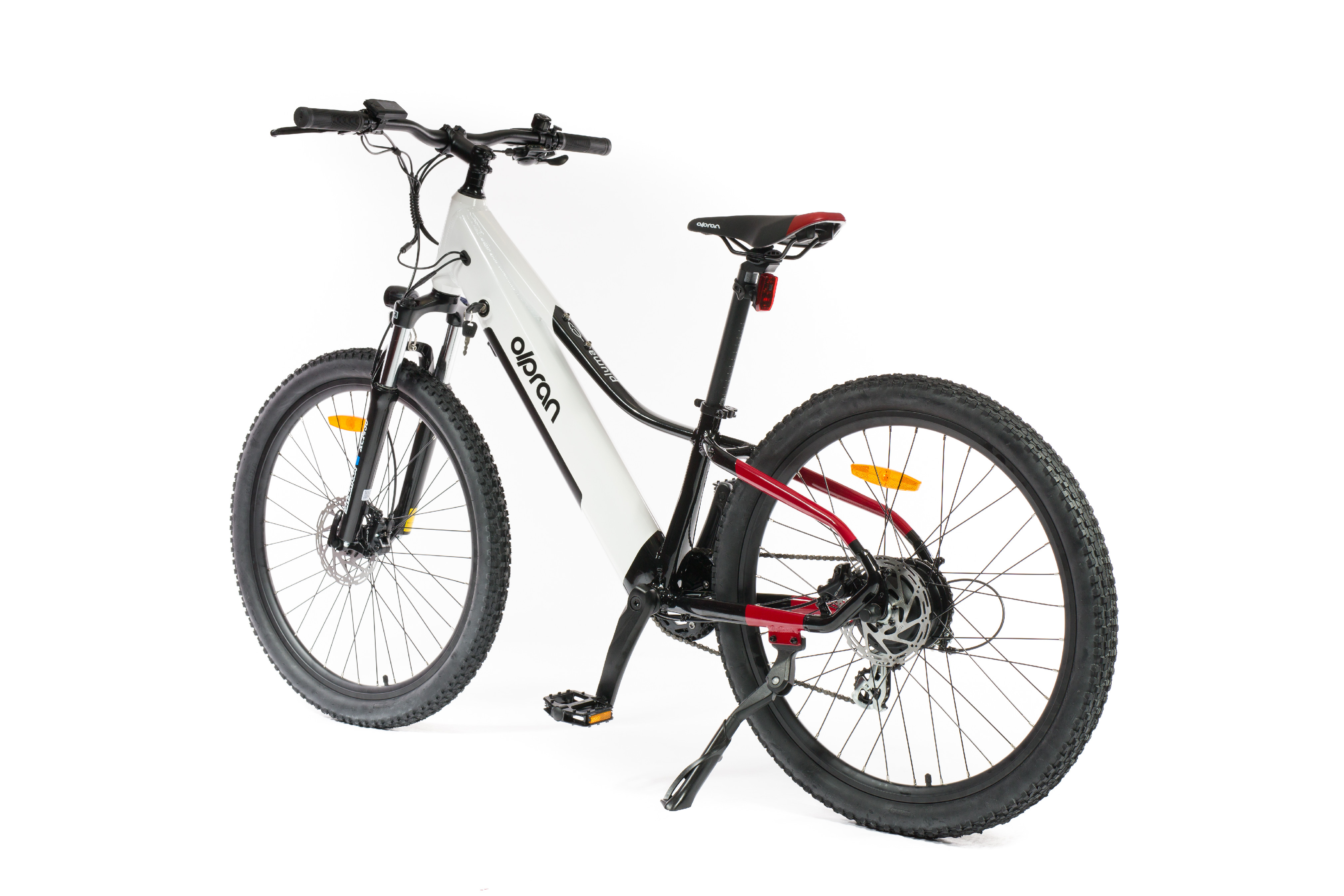 26" E-MTB Olpran Pluma  bílá/černá/červená (obrázek 3)