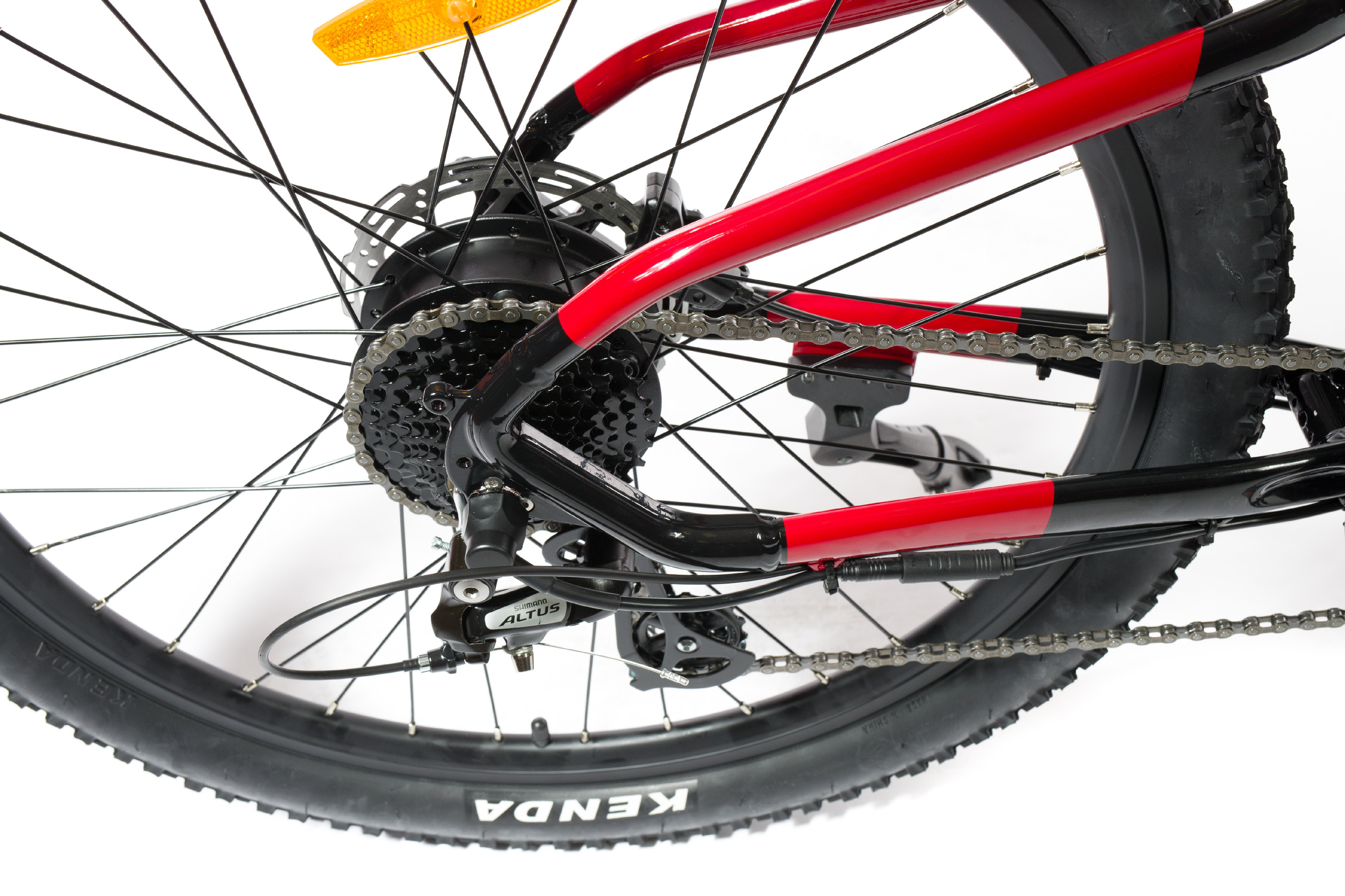 26" E-MTB Olpran Pluma  bílá/černá/červená (obrázek 6)