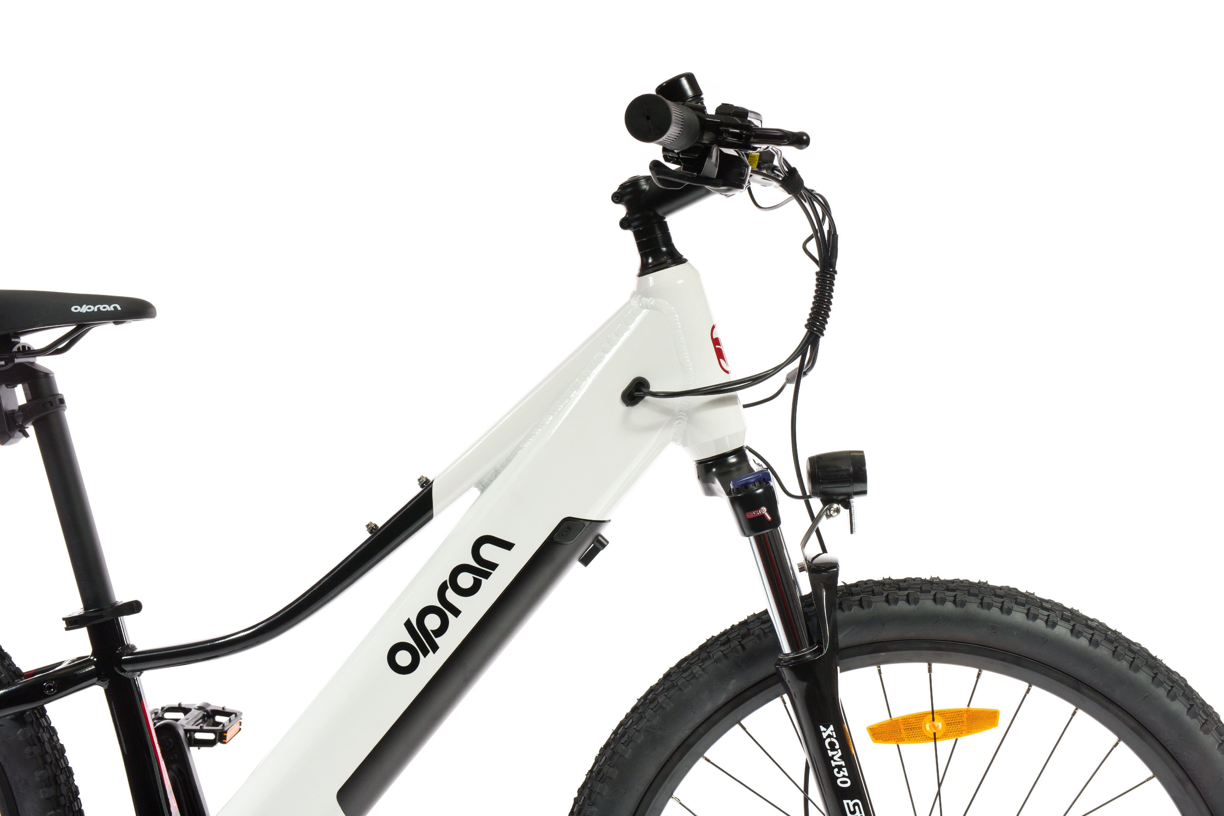 26" E-MTB Olpran Pluma  bílá/černá/červená (obrázek 7)