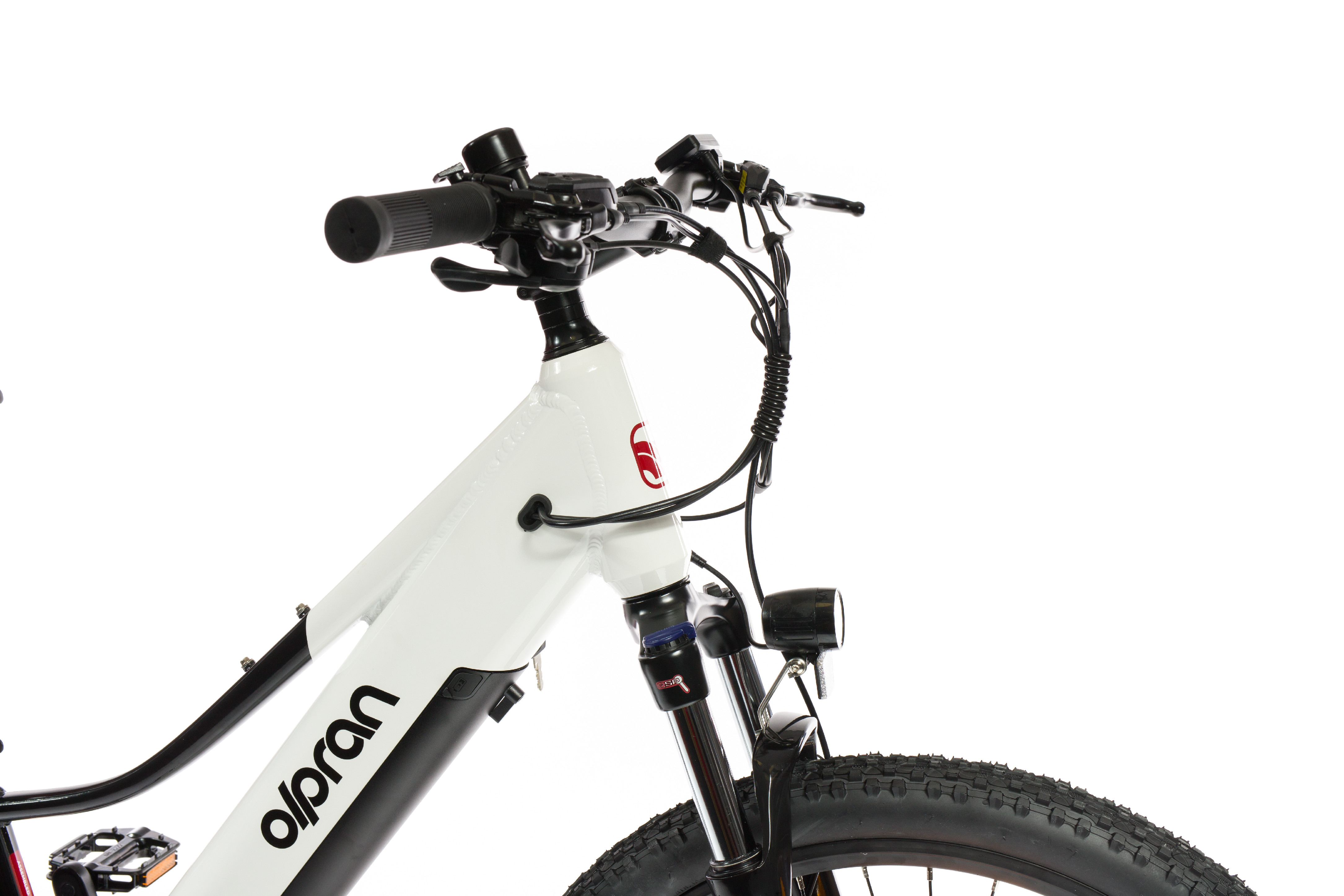 26" E-MTB Olpran Pluma  bílá/černá/červená (obrázek 9)