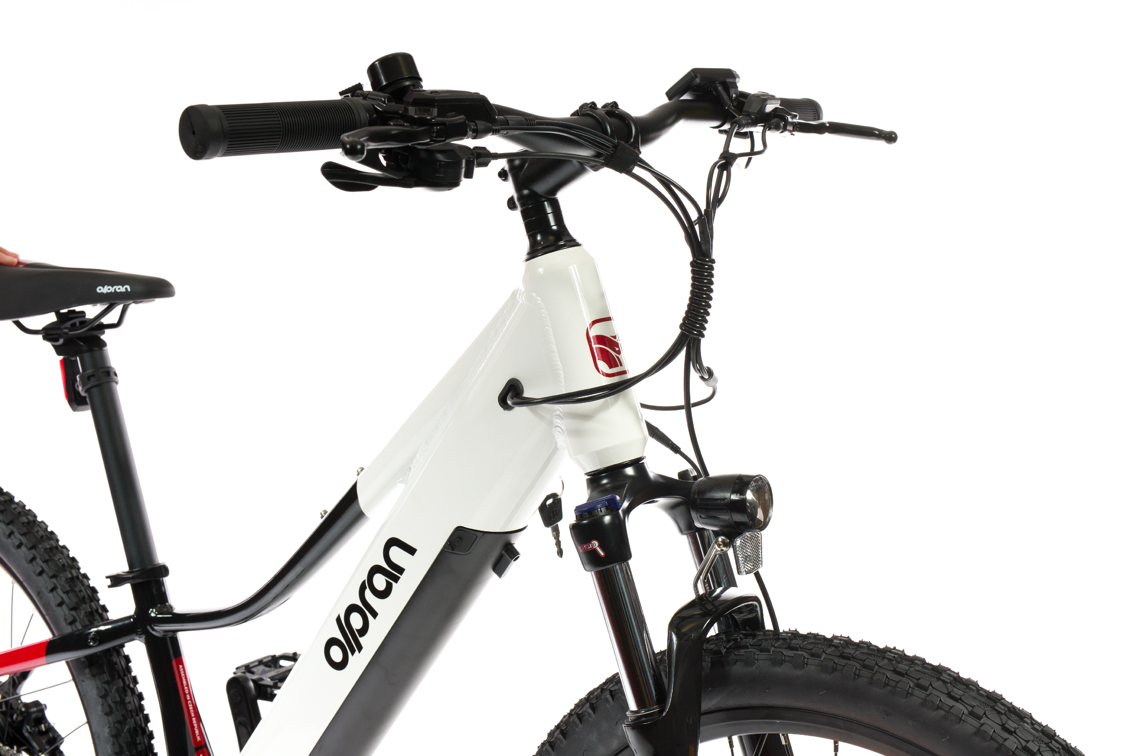 26" E-MTB Olpran Pluma  bílá/černá/červená (obrázek 12)