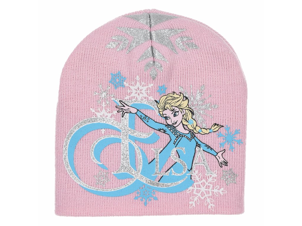 Levně Frozen - licence Dívčí zimní čepice - Frozen HS4192, světle růžová Barva: Růžová světlejší