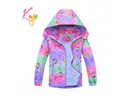 Dívčí jarní, podzimní bunda - KUGO B2856, fialková / růžová