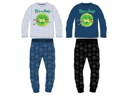 Chlapecké pyžamo - Ricky a Morty 5204009, tmavě modrá / černé kalhoty