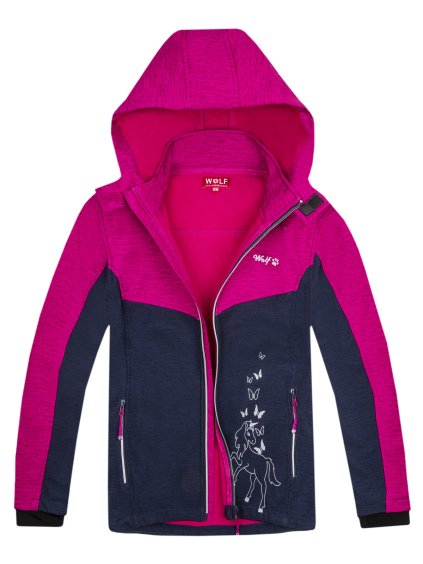 Dívčí softshellová bunda, zateplená