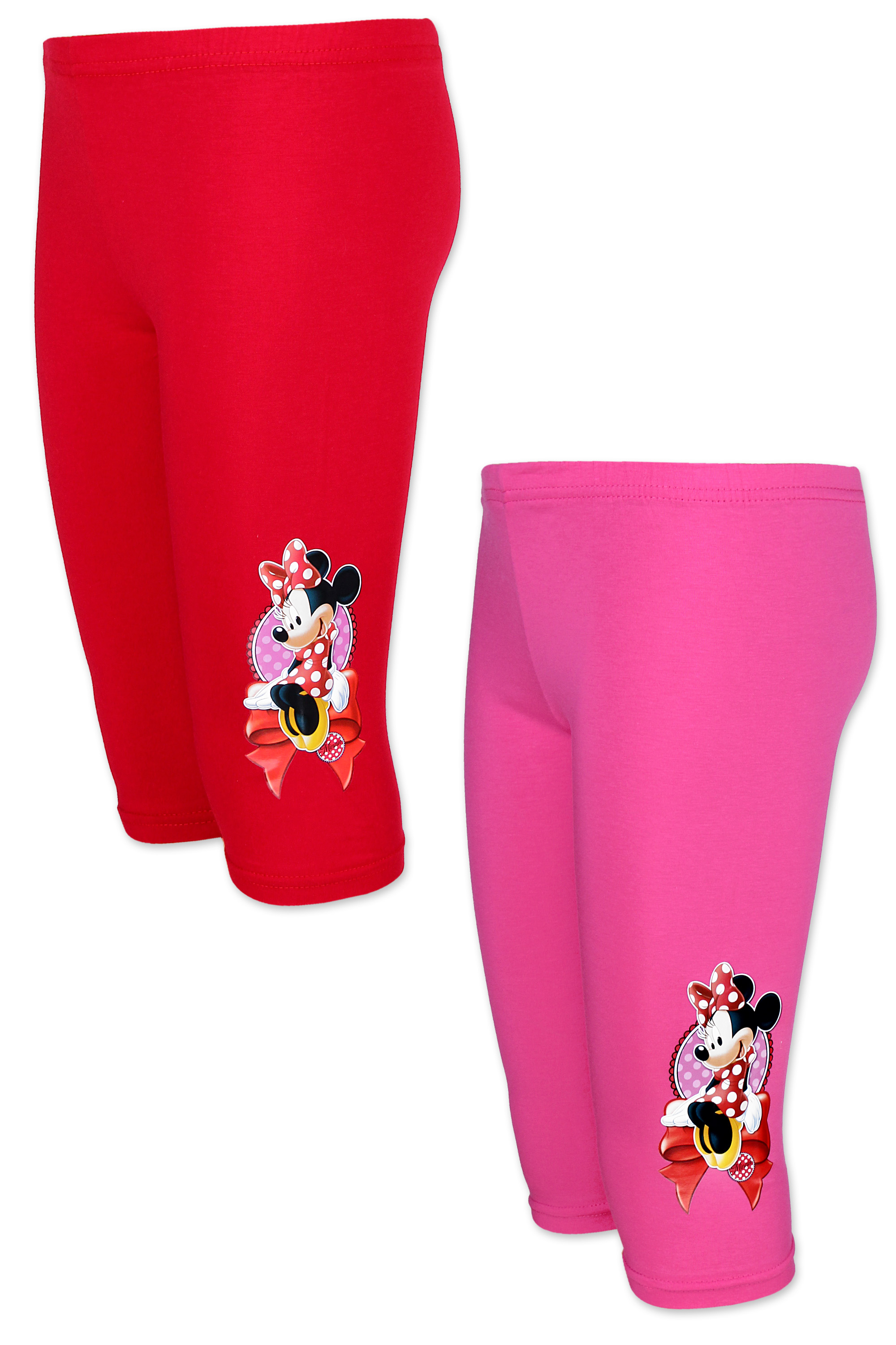 Minnie Mouse - licence Dívčí 3/4 legíny - SETINO Minnie Mouse LEG -13 , vel.92-116 Barva: Červená, Velikost: 98