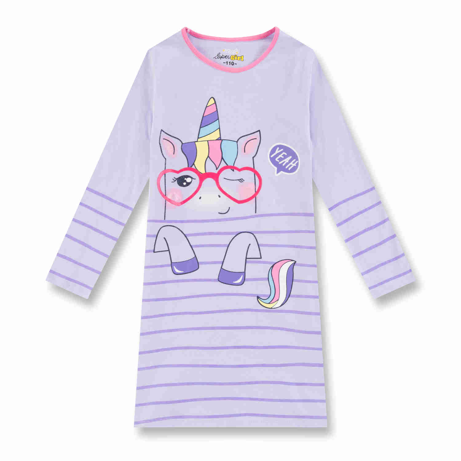 Dívčí noční košile - KUGO MN1251, fialková Barva: Fialková, Velikost: 98