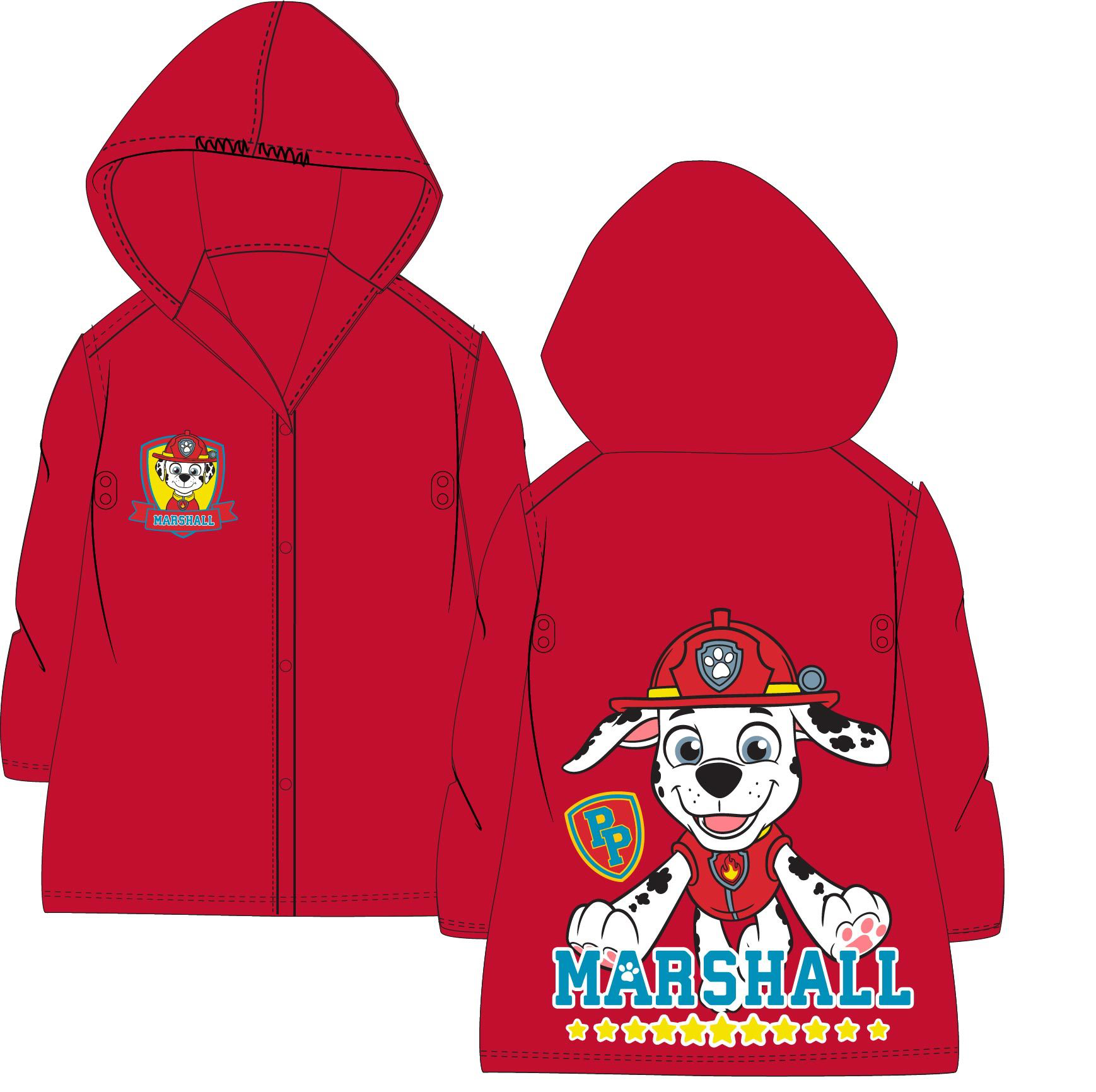 Paw Patrol - Tlapková patrola -Licence Chlapecká pláštěnka Disney - Paw Patrol 5228739, červená Barva: Červená, Velikost: 122-128