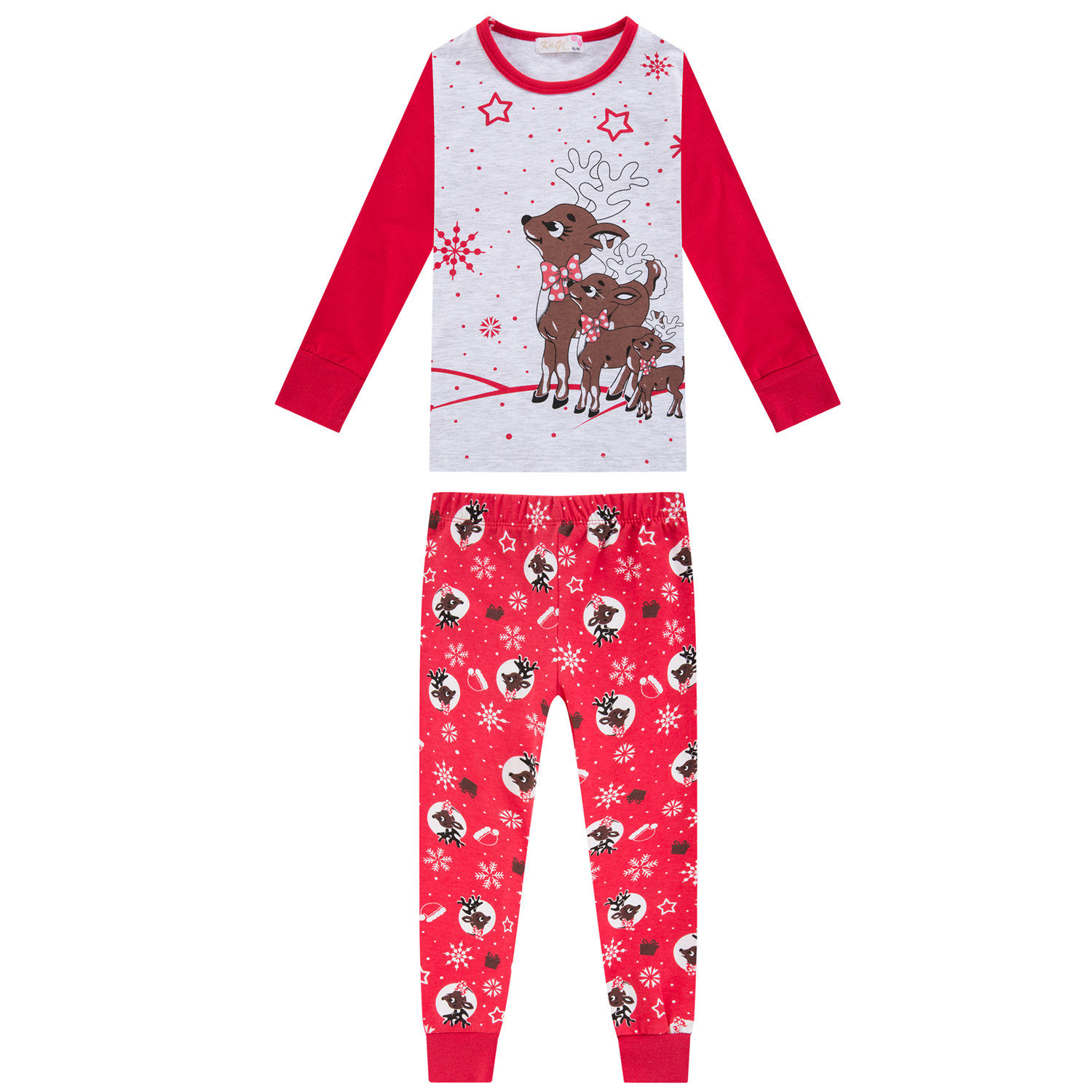Levně Dívčí pyžamo - KUGO MP1307, červená Barva: Červená
