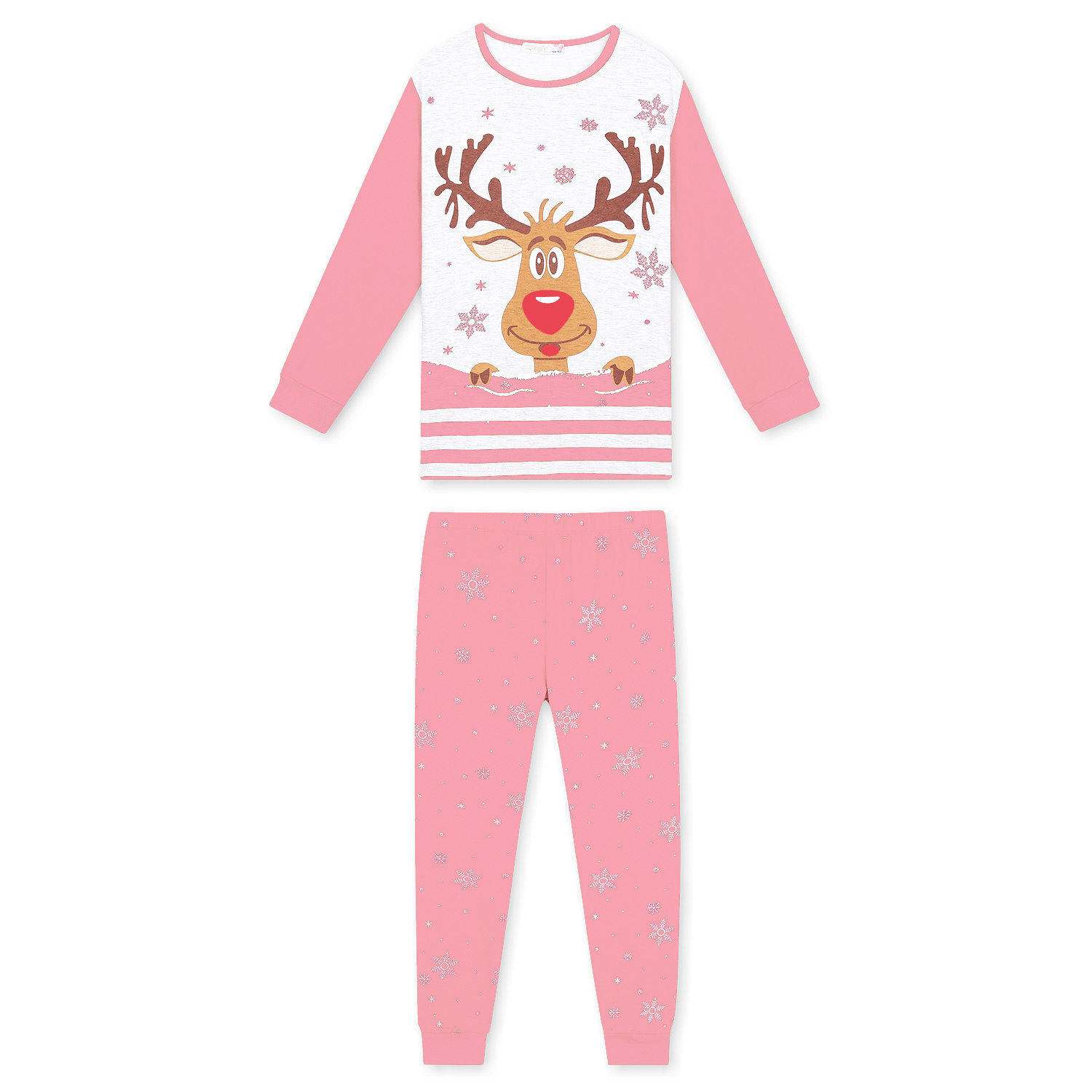 Dívčí pyžamo - KUGO MP1309, starorůžová Barva: Růžová, Velikost: 140-146