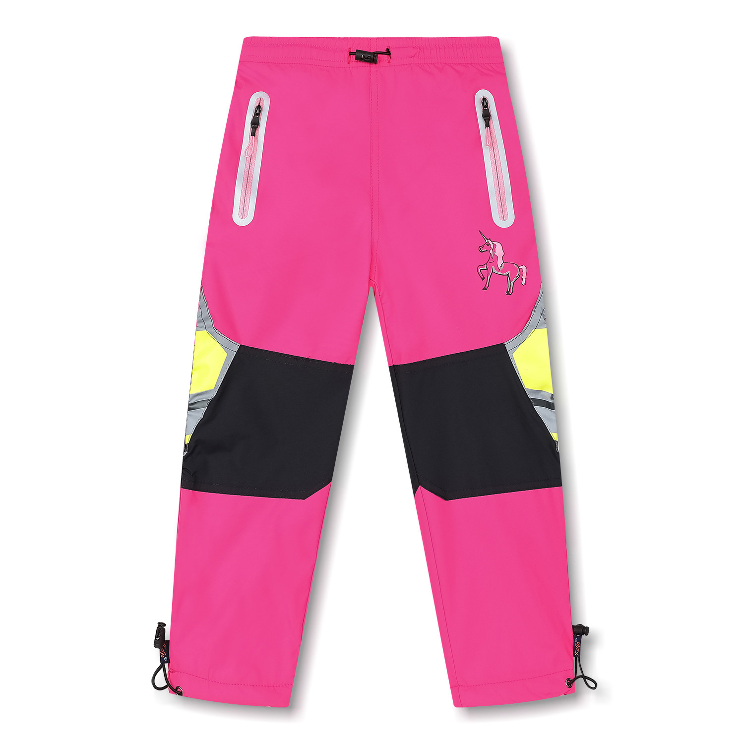 Dívčí šusťákové kalhoty, zateplené - KUGO K6977, růžová Barva: Růžová, Velikost: 98