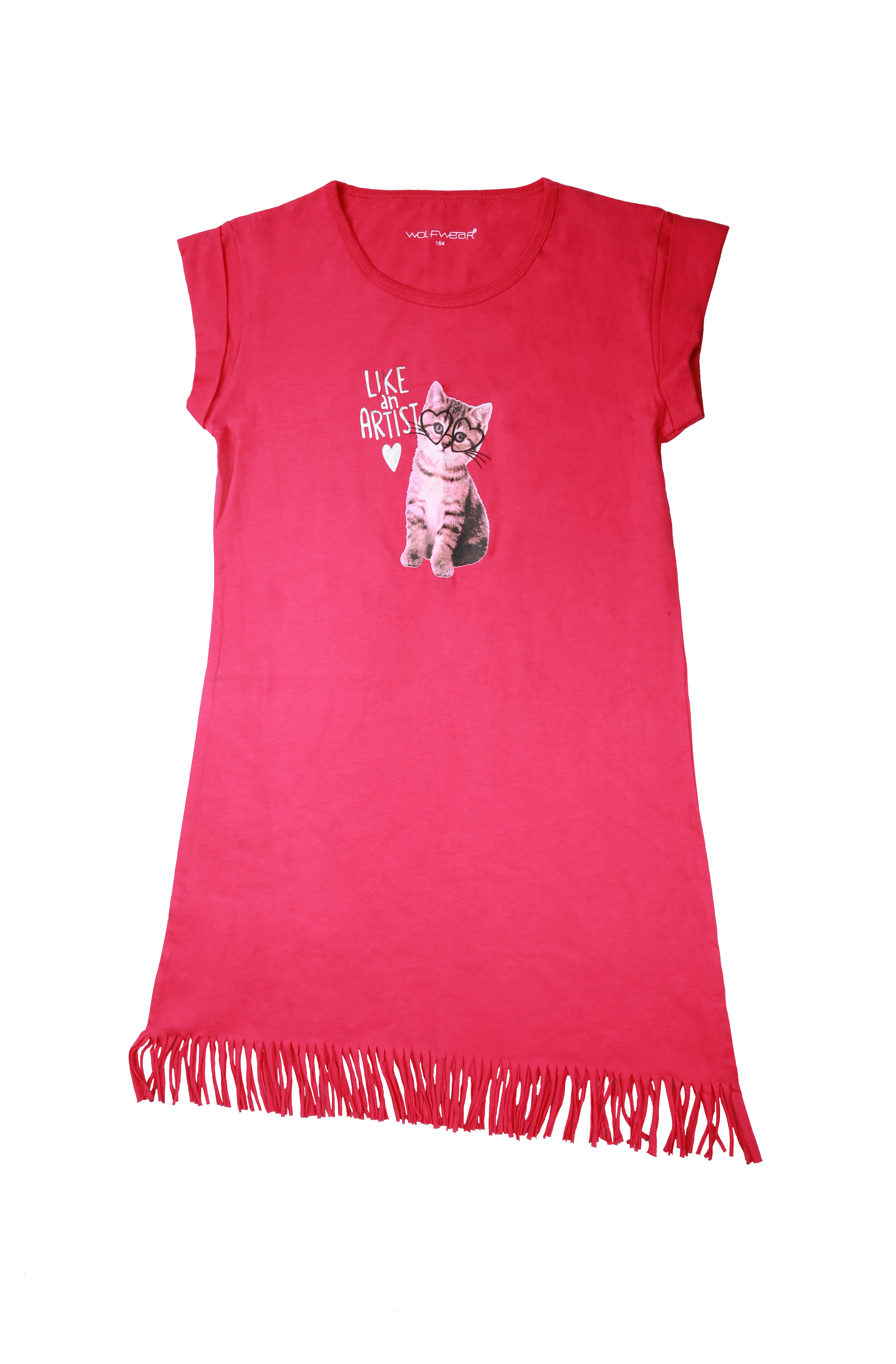 Levně Dívčí noční košilka - Wolf S2082, růžová Barva: Růžová
