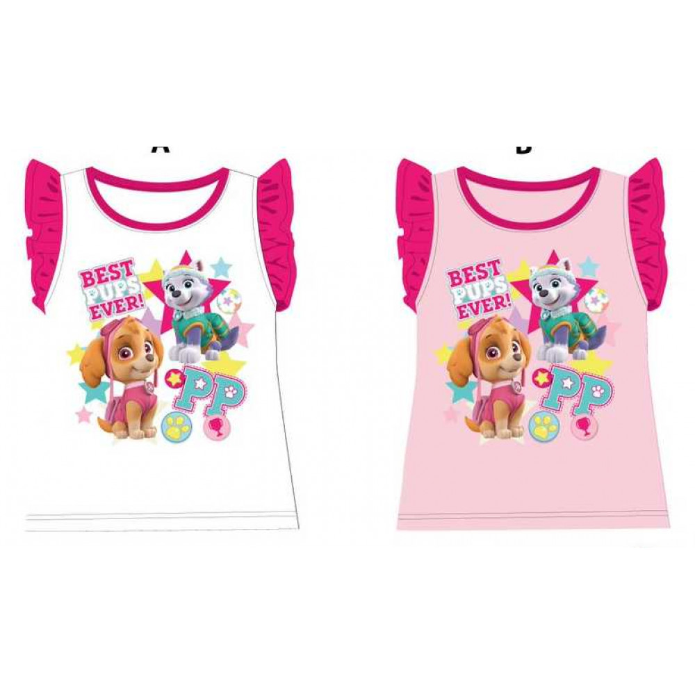 Paw Patrol - Tlapková patrola -Licence Dívčí tílko - SETINO Paw Patrol 980-323, bílá Barva: Bílá, Velikost: 128