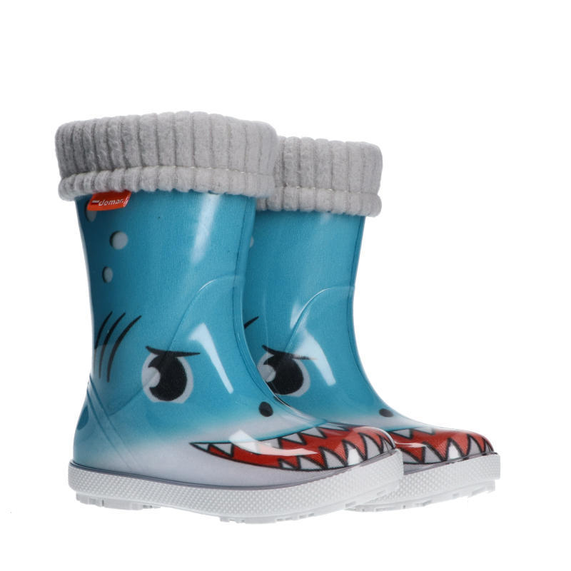 Levně Dětské holínky Demar - HAWAI LUX PRINT AR 0048- žralok, modrá Barva: Modrá
