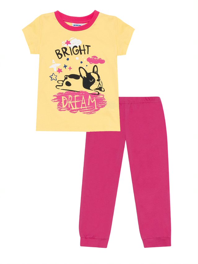 Dívčí pyžamo - Winkiki WKG 11048 - žlutá Barva: Žlutá, Velikost: 98