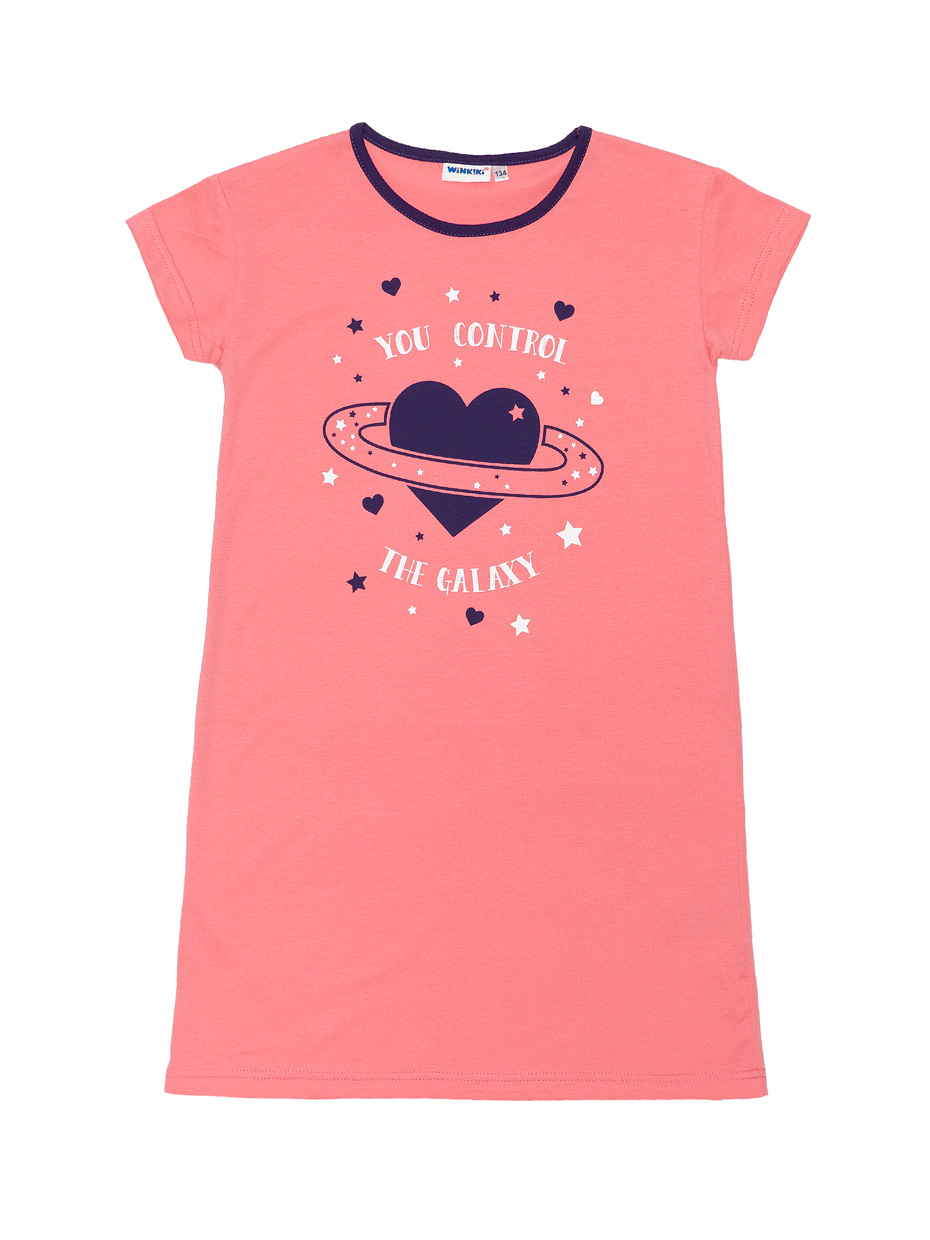 Dívčí noční košile - WINKIKI WJG 02935, růžová Barva: Růžová, Velikost: 128