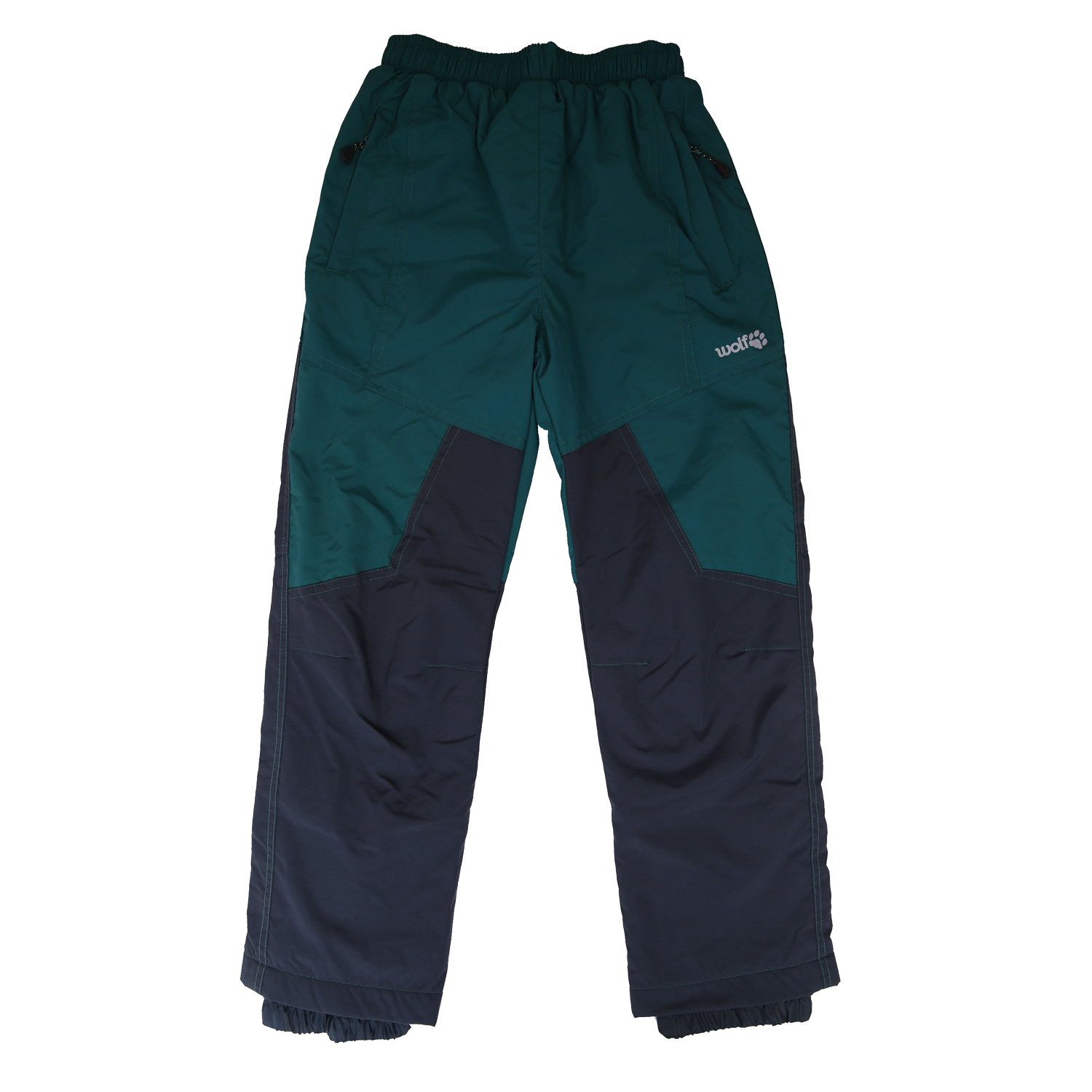 Chlapecké šusťákové kalhoty, zateplené - Wolf B2174, zelená/ šedá Barva: Šedá tmavě, Velikost: 104