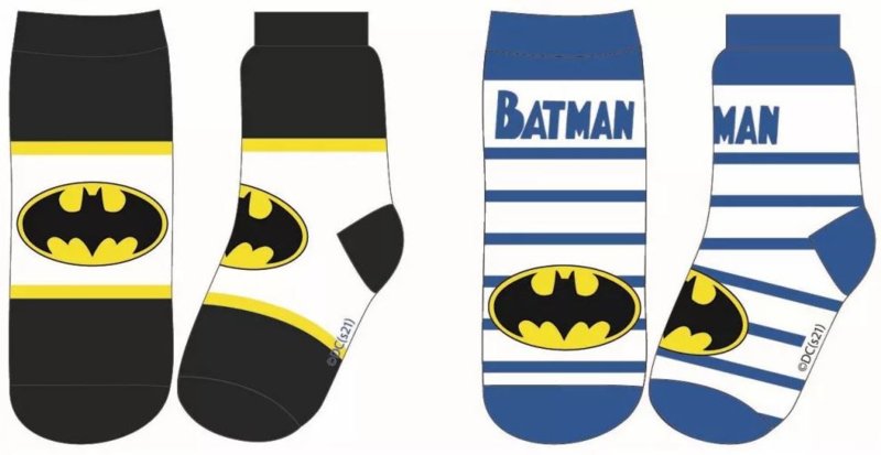 Levně Batman - licence Chlapecké ponožky - Batman 5234314, bílá Barva: Bílá