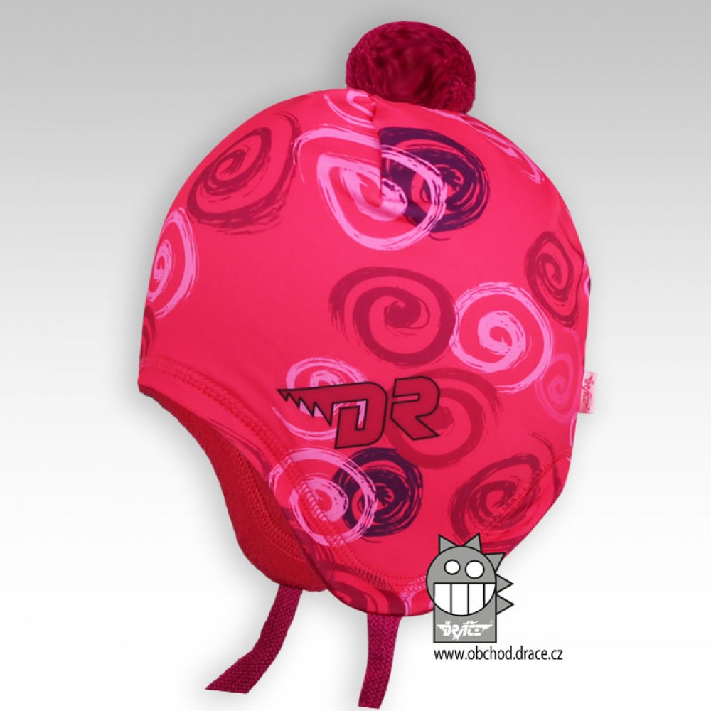 Levně Dívčí zimní funkční čepice Dráče - Polárka 03, růžová Barva: Růžová