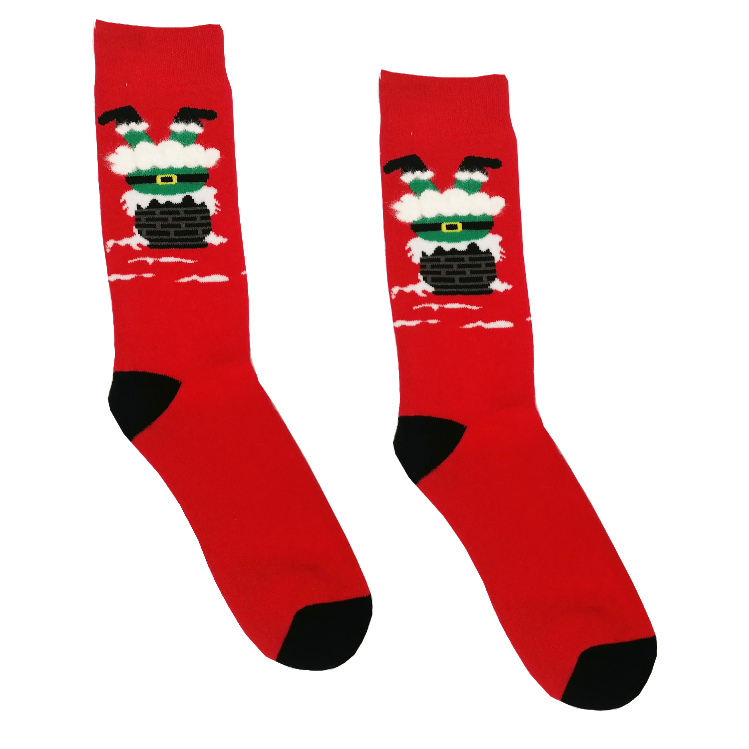 Pánské vánoční ponožky Aura.Via - SFV6881, červená/komín Barva: Červená, Velikost: 43-46