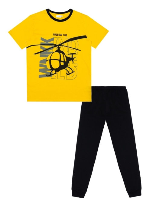 Chlapecké pyžamo - Winkiki WJB 92623, žlutá/černá Barva: Žlutá, Velikost: 134