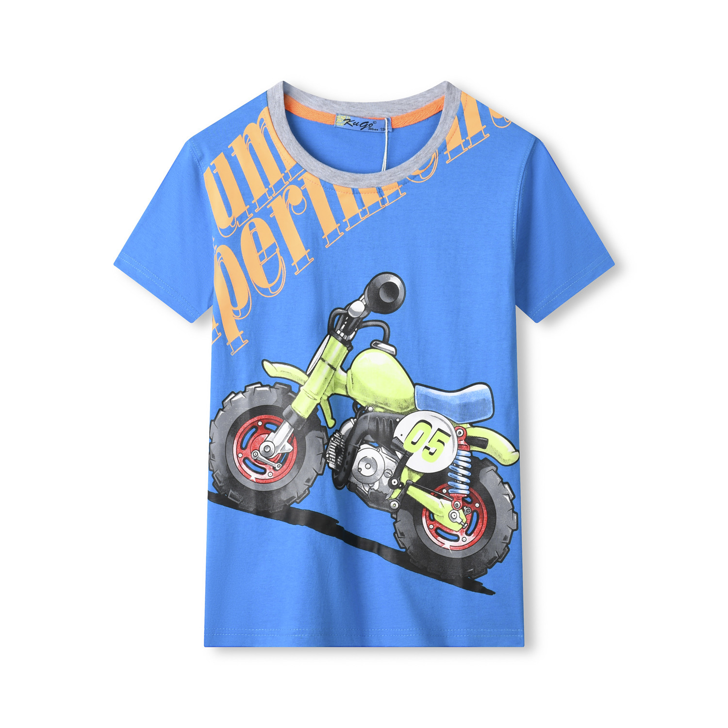 Chlapecké tričko - KUGO TM9206C, tyrkysová Barva: Tyrkysová, Velikost: 116