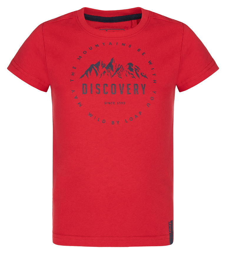 Chlapecké triko - LOAP Boofil, červená Barva: Červená, Velikost: 122-128