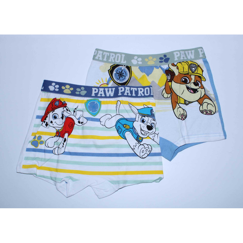 Paw Patrol - Tlapková patrola -Licence Chlapecké boxerky - Paw Patrol EV3010, vzor 1 Barva: Bílá, Velikost: 6-8 let