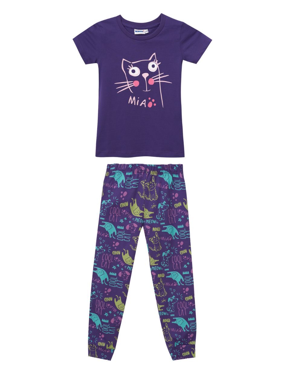 Dívčí pyžamo - Winkiki WKG 01761, fialová/ 390 Barva: Fialová, Velikost: 122