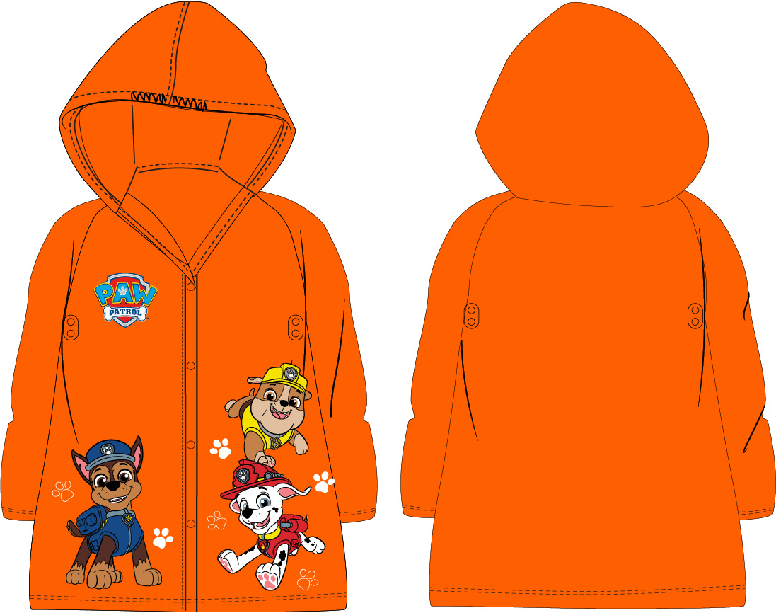 Paw Patrol - Tlapková patrola -Licence Chlapecká pláštěnka - Paw Patrol 52282046, oranžová Barva: Oranžová, Velikost: 122-128