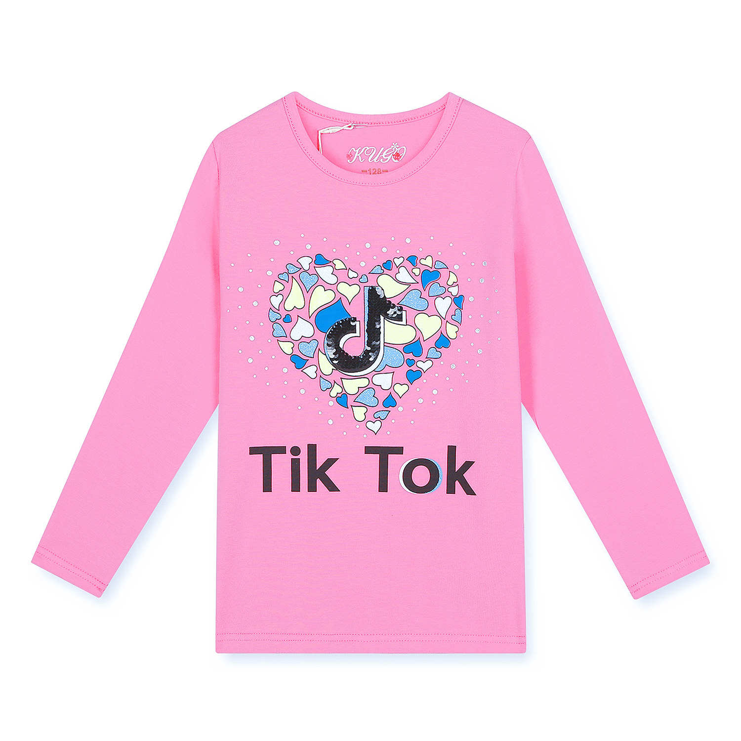 Dívčí triko - KUGO JC0701, světle růžová Barva: Růžová, Velikost: 122