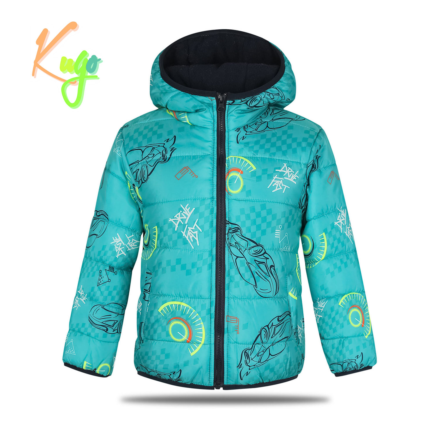 Chlapecká zimní bunda - KUGO FB0296, tyrkysová Barva: Tyrkysová, Velikost: 98