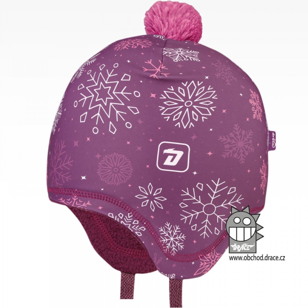 Dívčí zimní funkční čepice Dráče - Polárka 28, fialová Barva: Fialová, Velikost: 50-52