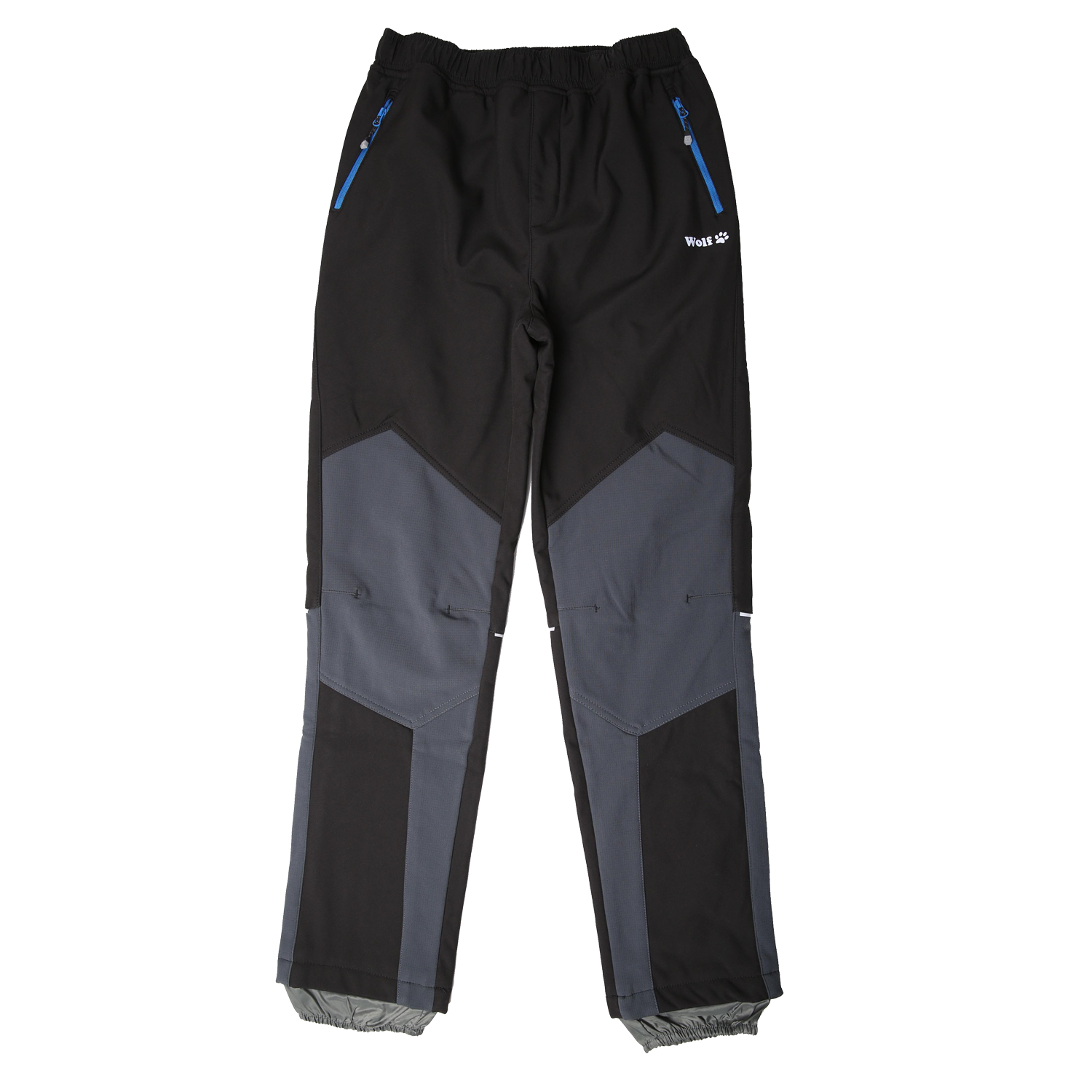 Chlapecké softshellové kalhoty, zateplené - Wolf B2297, černá/ šedá kolena Barva: Černá, Velikost: 164