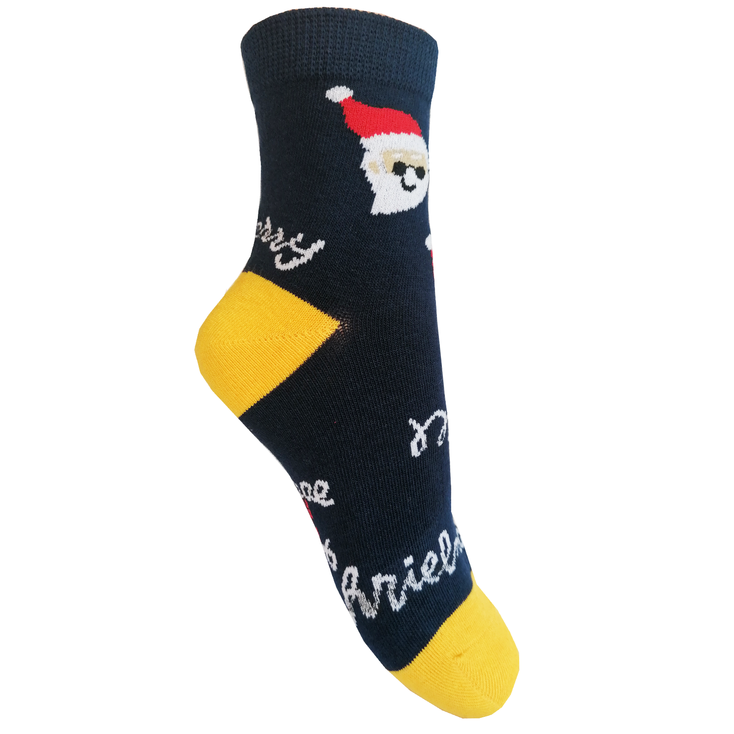 Levně Dětské vánoční ponožky Aura.Via - SG9102, tmavě modrá Barva: Modrá tmavě