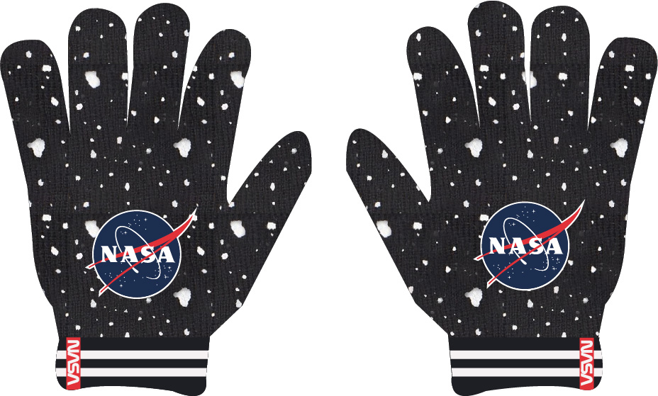 Levně Nasa - licence Chlapecké rukavice - NASA 5242179, černá Barva: Černá