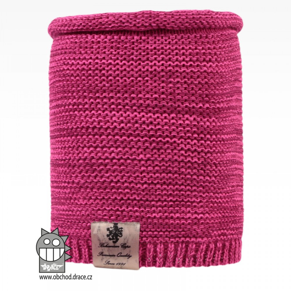 Pletený nákrčník Dráče - Colors 25, růžový melír NEON Barva: Růžová, Velikost: uni velikost