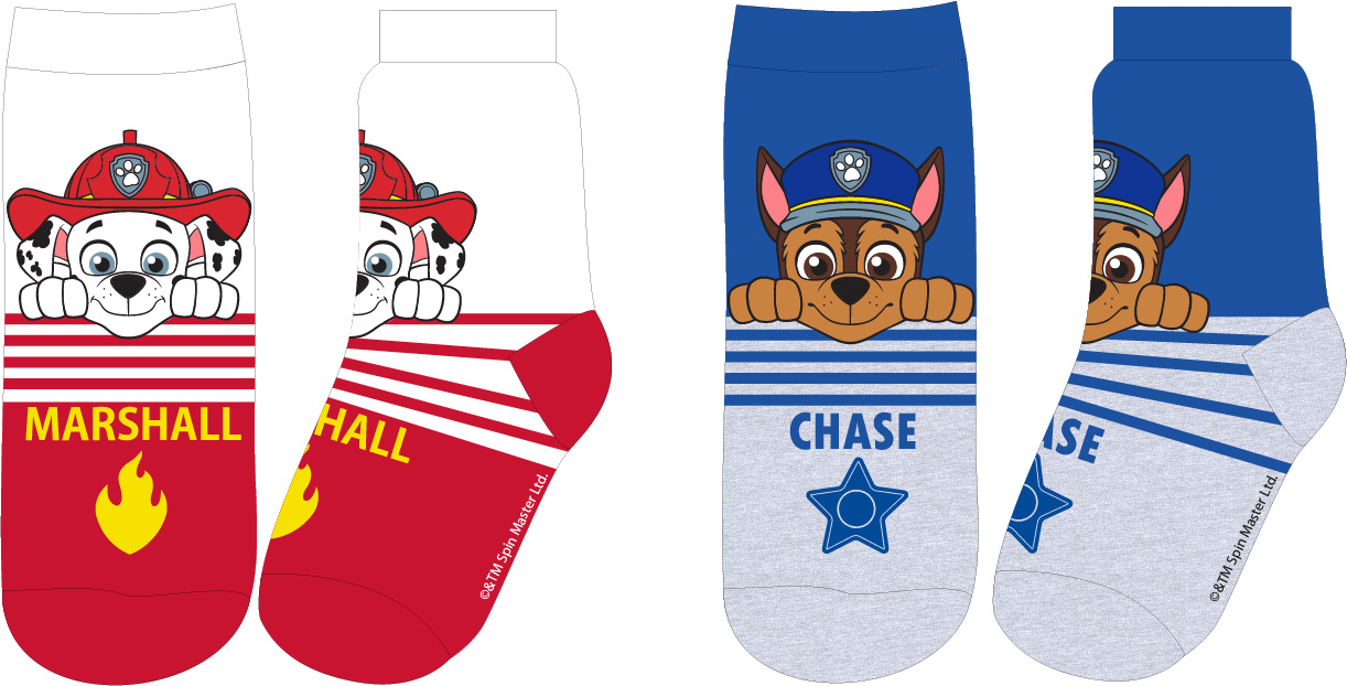 Paw Patrol - Tlapková patrola -Licence Chlapecké ponožky - Paw Patrol 52341919, modrá/ červená Barva: Mix barev, Velikost: 23-26