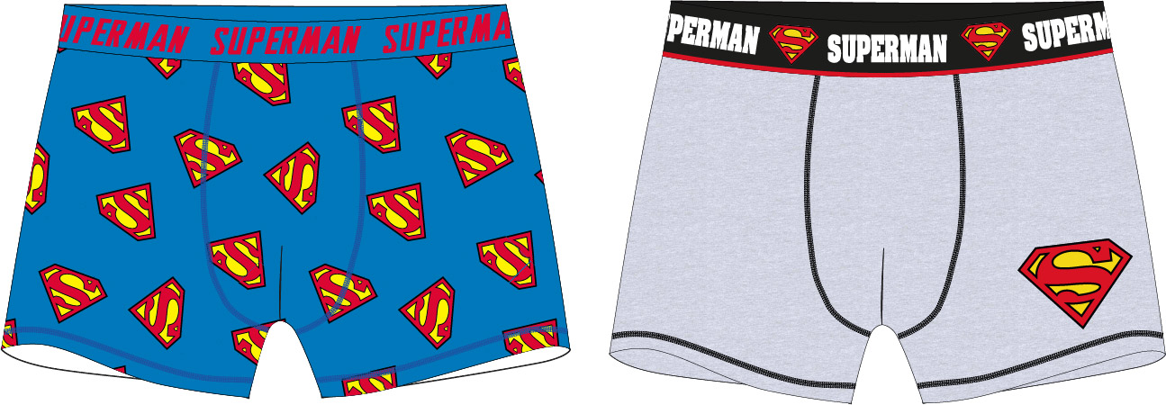 superman-licence Chlapecké boxerky - Superman 5233239, šedá/ modrá Barva: Mix barev, Velikost: 116-122